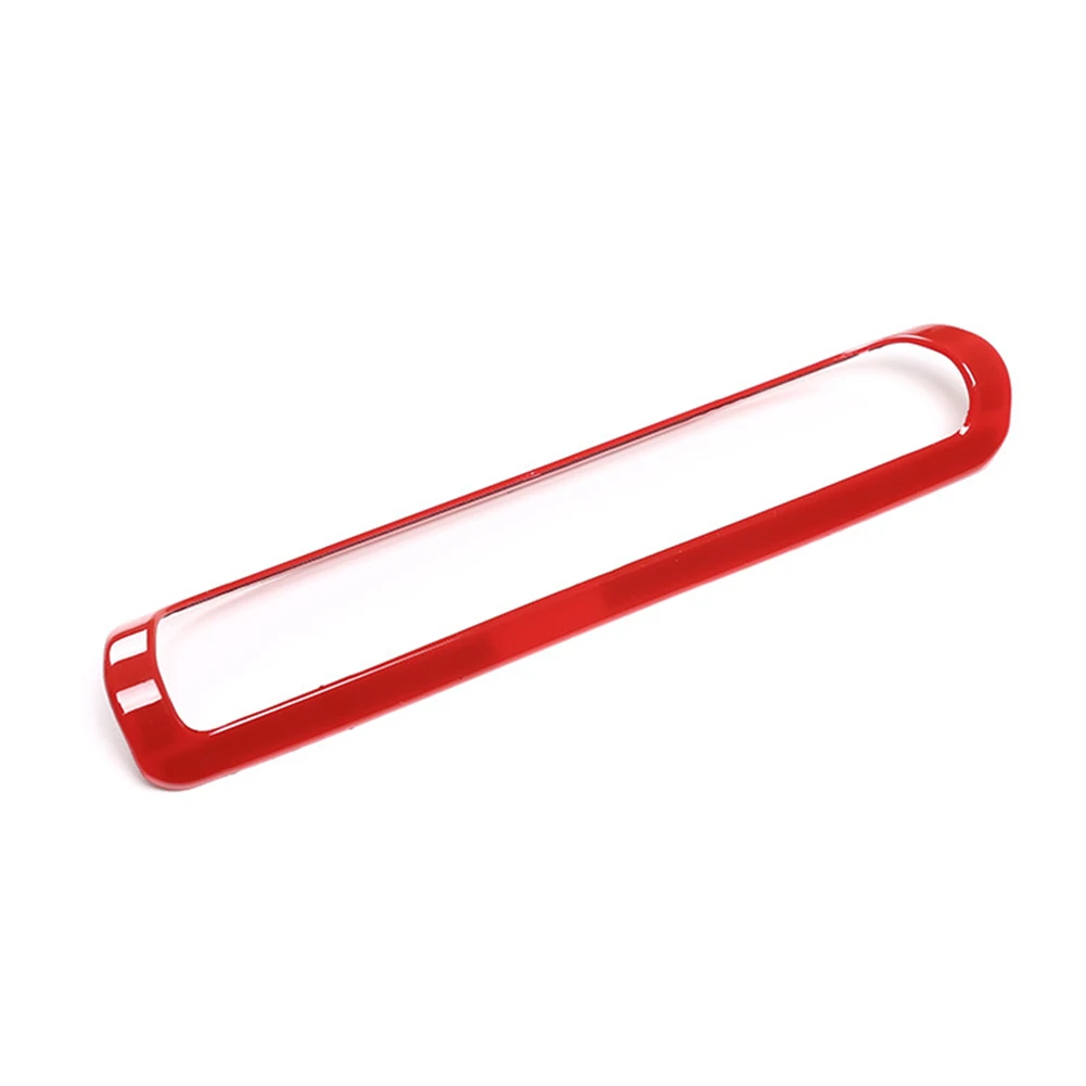 

1Pcs Car Interior Smart Central Control Door Lock Switch Decorative Frame ABS Sports Red For Smart Fortwo 451 2009-2015 New
