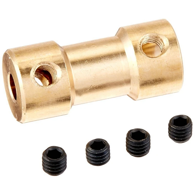 

4X RC Airplane 3Mm To 5Mm Brass Motor Coupling Shaft Coupler Connector