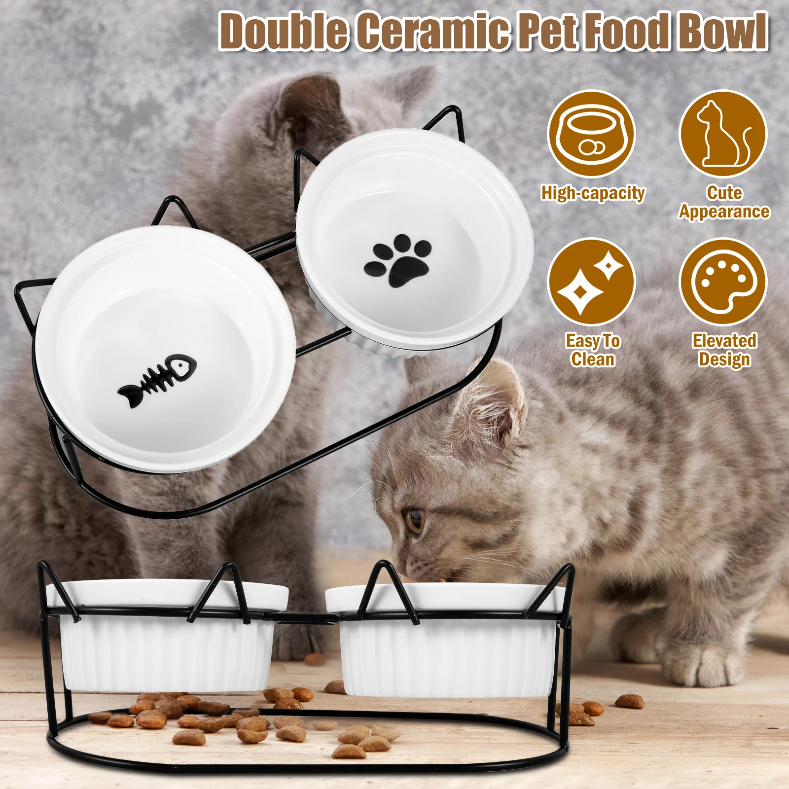 Керамическая миска для кошек 2 шт.