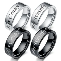 toocnipa his crazy her weirdo letter rings anniversary rings 316l stainless steel couple rings for men women lovers dropshipping