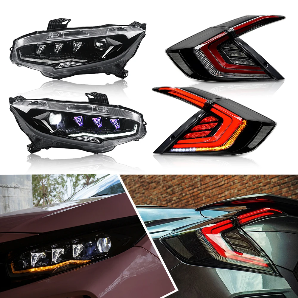 

Headlights For Honda Civic Taillights For Honda Civic 2016-2020 HeadLamps/Taillights Assembly Projector Car Accessories