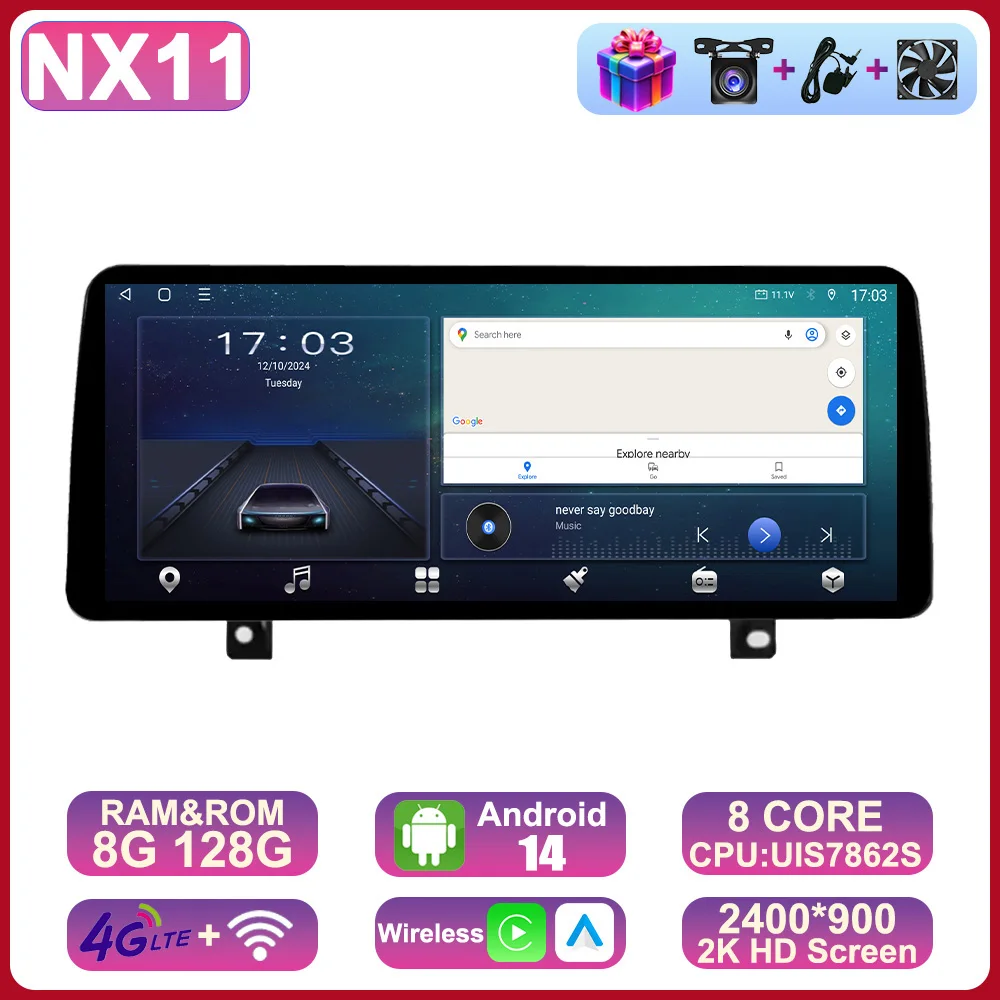 

12,3 "Android 14 автомобильный мультимедийный плеер Carplay Android авто радио для Opel Astra H 2006-2014 интеллектуальная стереосистема Navi 4G Wi-Fi HU