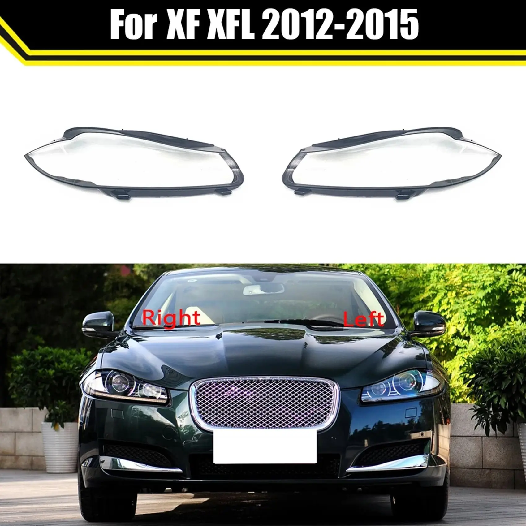 

Car Headlight Cover Lamp Housing Transparent Lamp Cover (Left) for-Jaguar XF XFL 2012 2013 2014 2015