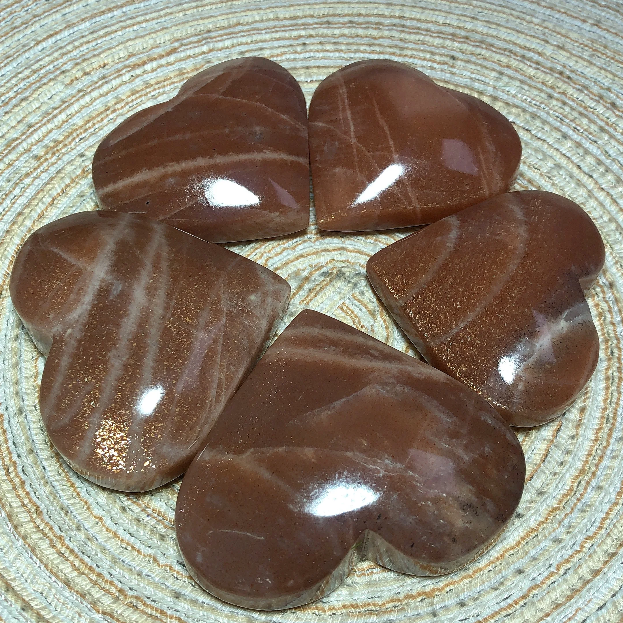 Натуральные кристаллы Sunstone смешанный лунный камень сердце радуга вспышка