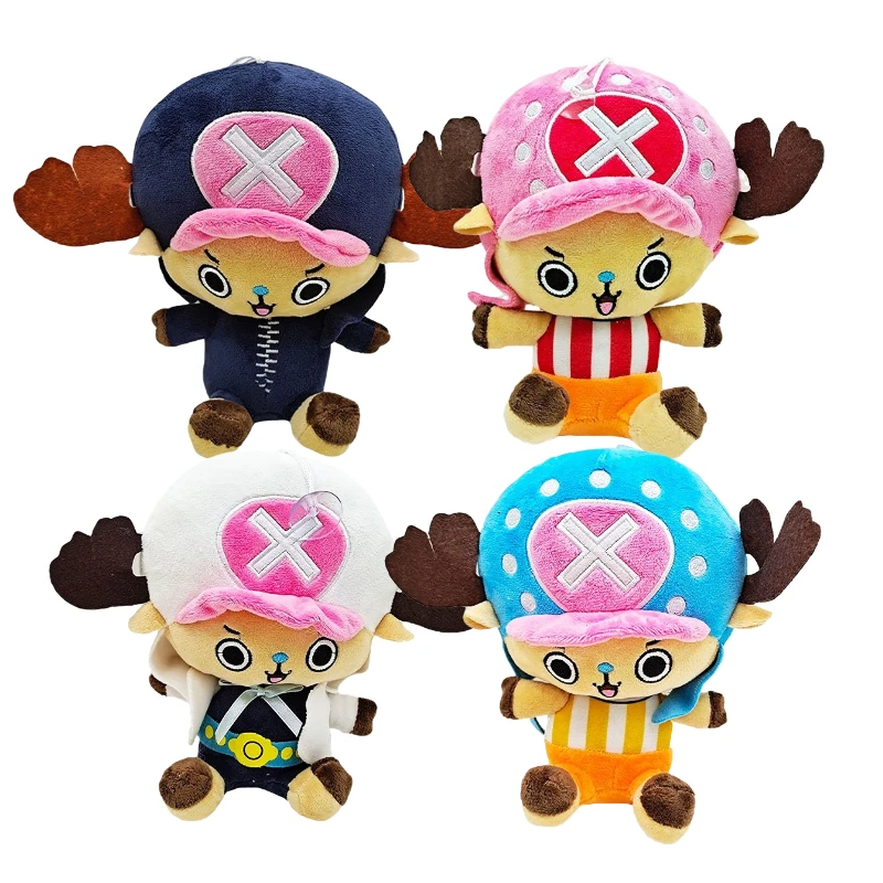 

20cm Anime One Piece Plush Stuffed Toys Chopper Luffy Cartoon Figures Cute Dolls Reindeer Model Pendant Kids Birthday Xmas Gifts