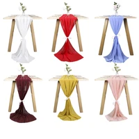 table runners chiffon solid color table cover polyester simplicity table cloth clean sag comfortable wedding party home decor