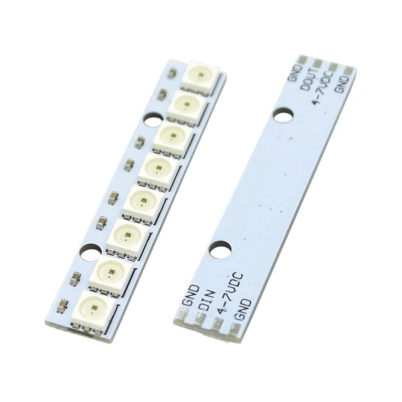 1/3/4/7/8/12/16/24/25/32/40/64 bits WS2812 5050 RGB LED Built-in Full-color Driving Color Lamp Round Square LED Module images - 6