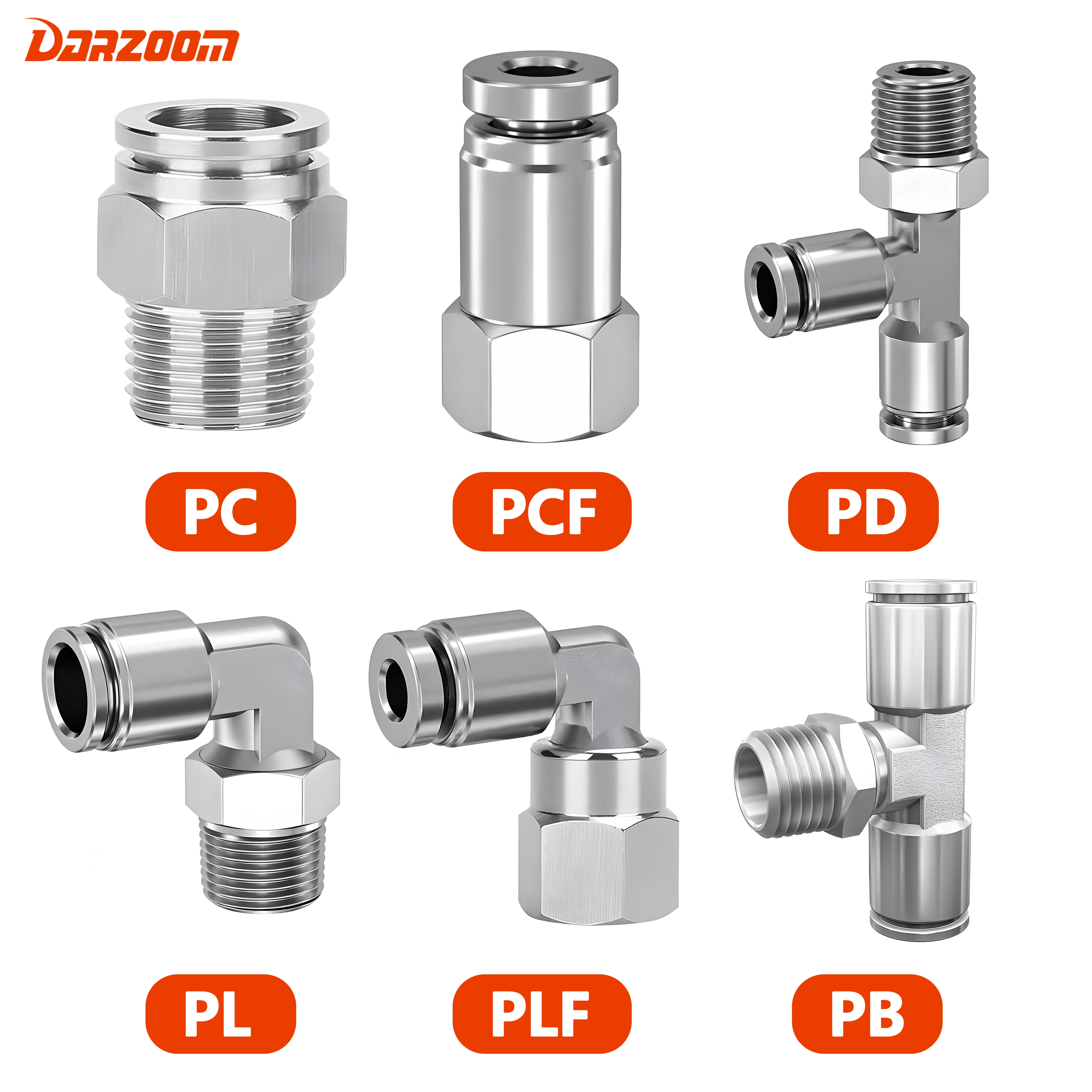 

Быстроразъемные фитинги из нержавеющей стали PCF PL PB 1/8 1/4 1/2 BSP