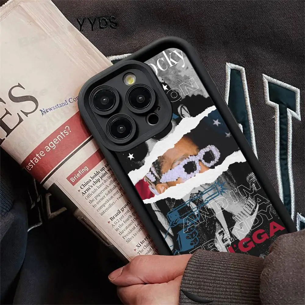 Чехол для телефона с изображением рэпера A$AP Rocky в стиле хип-хоп для iPhone 17, 16, 15, 14, 13, 12, 11 Air Plus Pro Max, мягкая задняя крышка (art.: 3920d93ff952b) - 3920d93ff952b