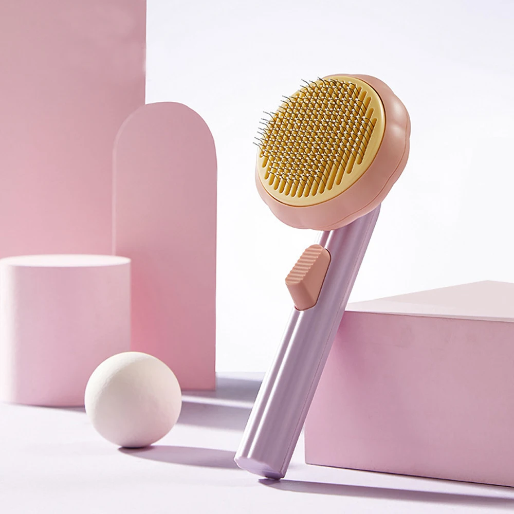 

Расческа для домашних питомцев, самоочищающаяся щетка для груминга собак и кошек, удаление шерсти и блох