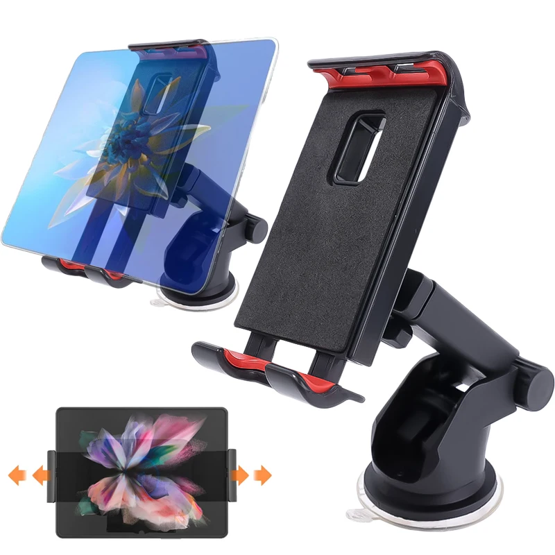 Tablet Phone Holder Mount in Car For Samsung Galaxy Z Fold 4 3 2 iPhone iPad Mini Air Car Sucker Phone Stand Expansion Holders