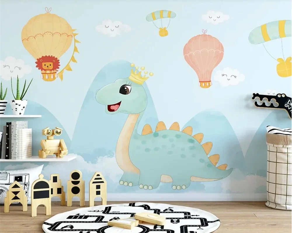 

NEW Customize Nordic hand-painted cartoon papier peint animal children's room bedroom wallpaper background wallpaper