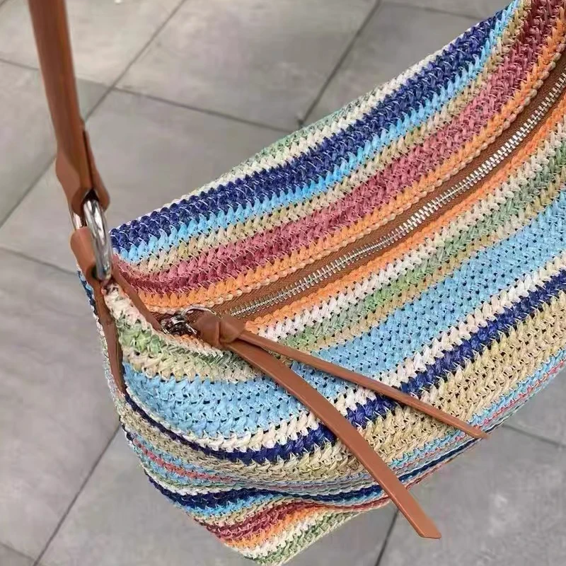 Соломенные сумки-Хобо для женщин роскошные дизайнерские дамские сумочки и