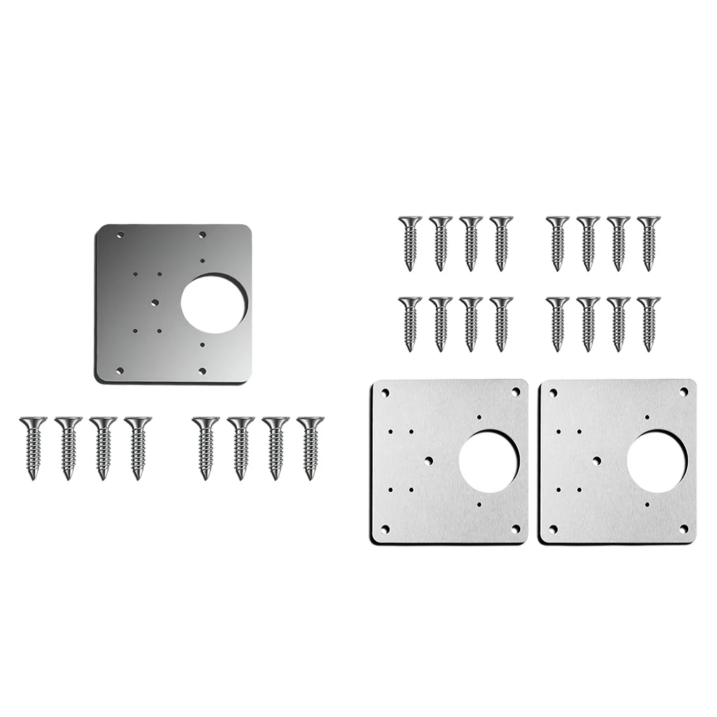 

Cabinet Hinge Repair Plate Mounting Template with Screw Household Bracket