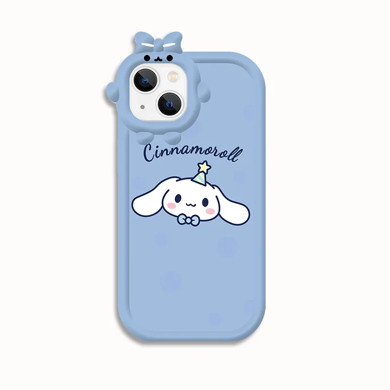 

Sanrio Anime Kawaii Cinnamoroll Phone Case Cute Cartoon Character Girly Heart iPhone 12/13 Pro/14 Promax Toy for Girls