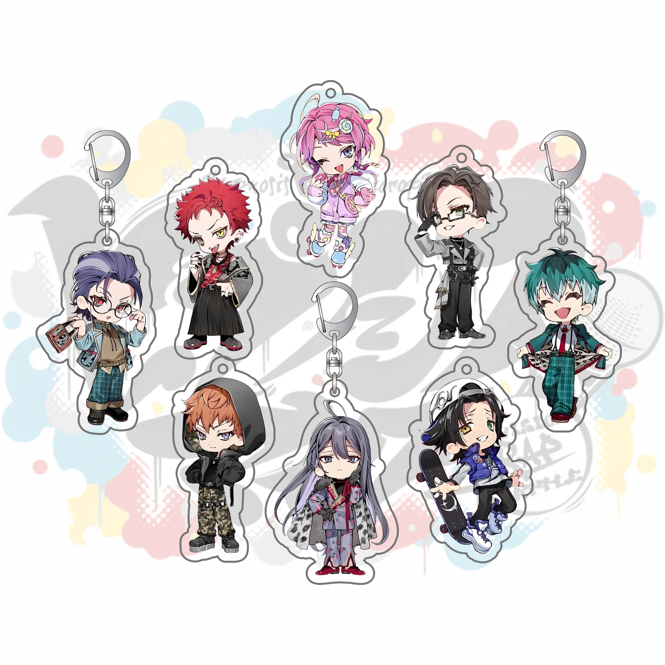 Фото Hypnosis Mic! HypmiYamada Ichiro/Amemura Ramuda: Прозрачный акриловый брелок-подвеска для рабочего стола, подарок, 6 см №1