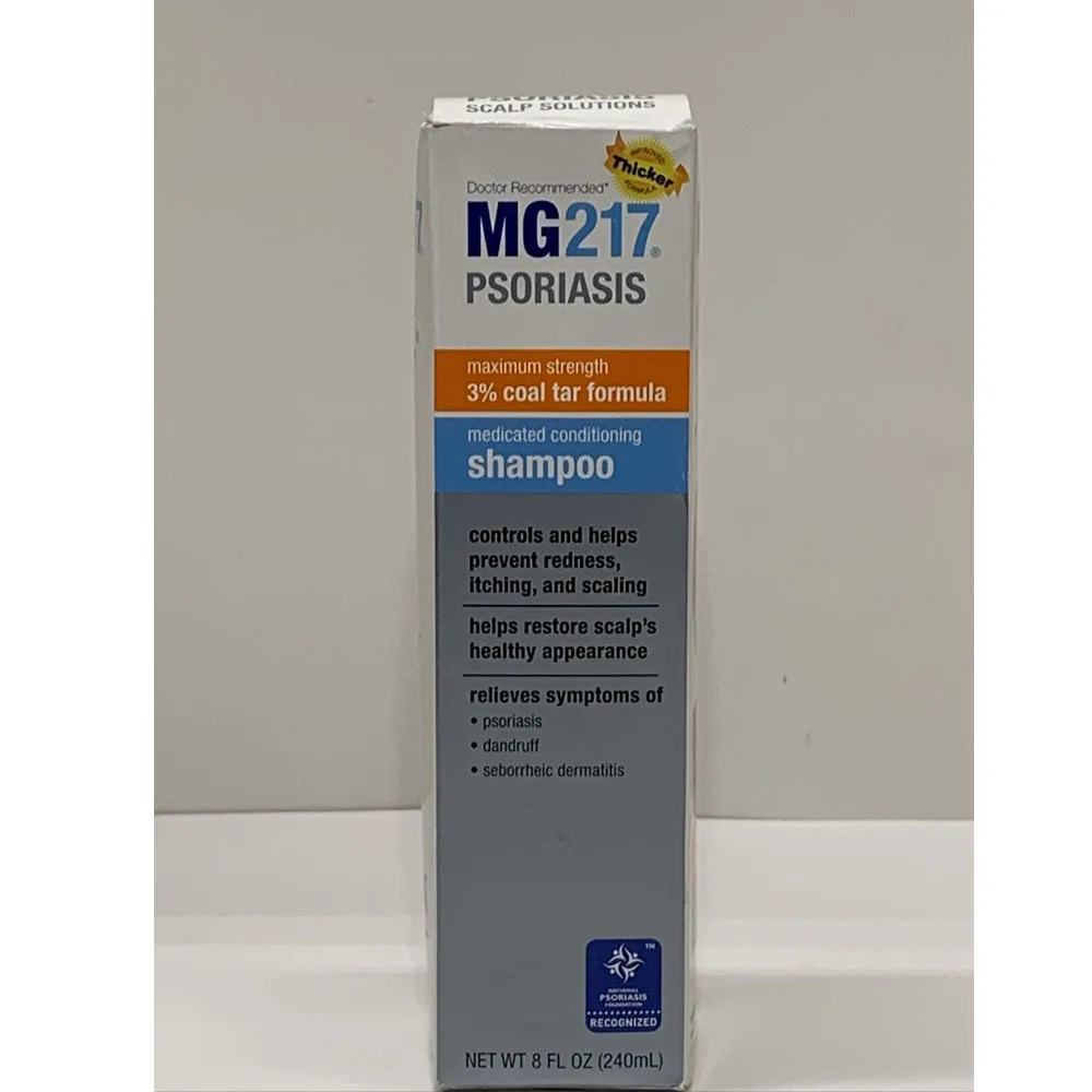 

USA MG217 PSORIASIS 3% Coal Tar Formula prevent redness itching Softens Removes Scaling Dandruft Seborrheic Dermatitis Shampoo