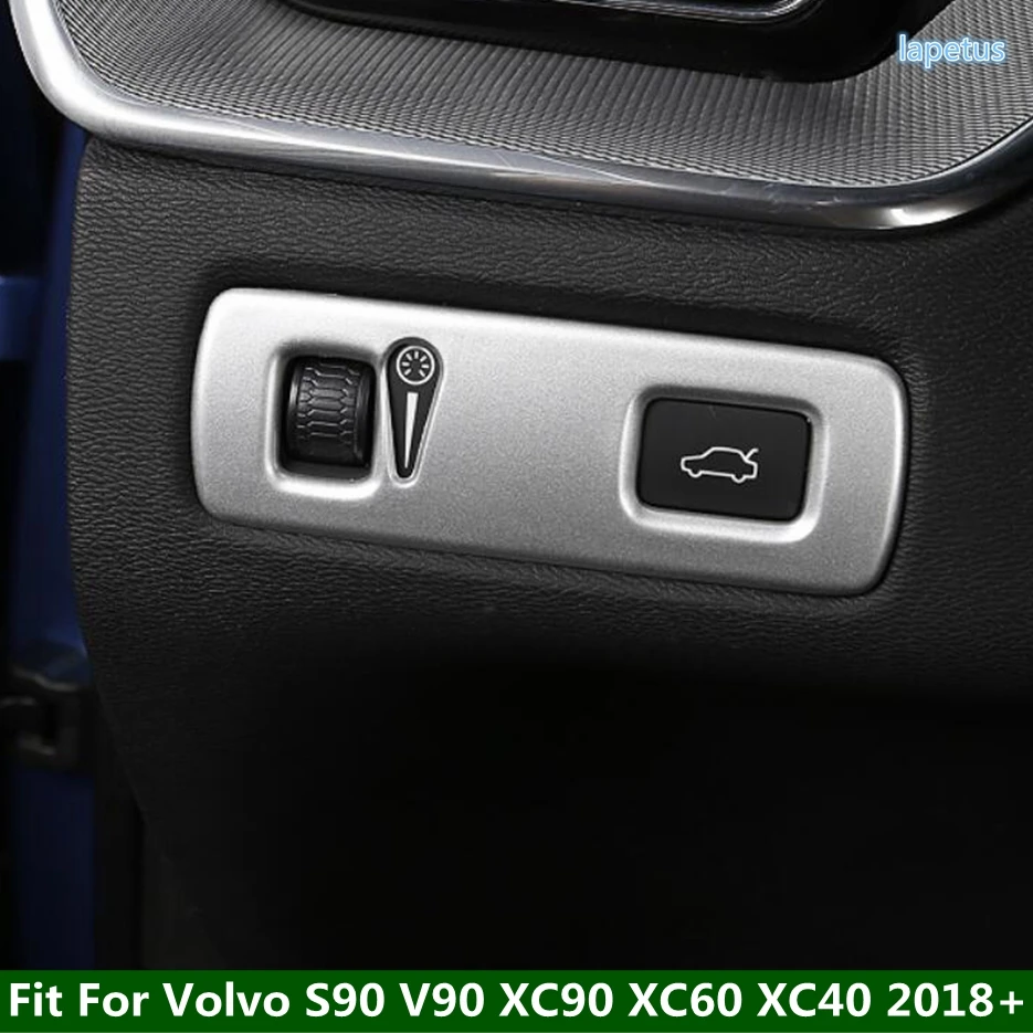 

Headlight Head Lights Switch Headlamp Adjust Cover Trim For Volvo S90 V90 XC90 XC60 XC40 2018 - 2023 Carbon Fiber Accessories