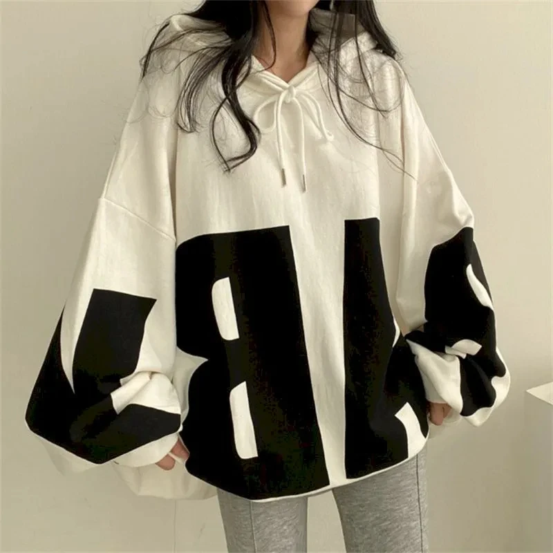 

Y2k Korean Acubi White Hoodie Harajuku Aesthetic Grunge Vintage Kpop Hooded Tops Sweatshirts Hoodies Oversized Emo Clothes Women