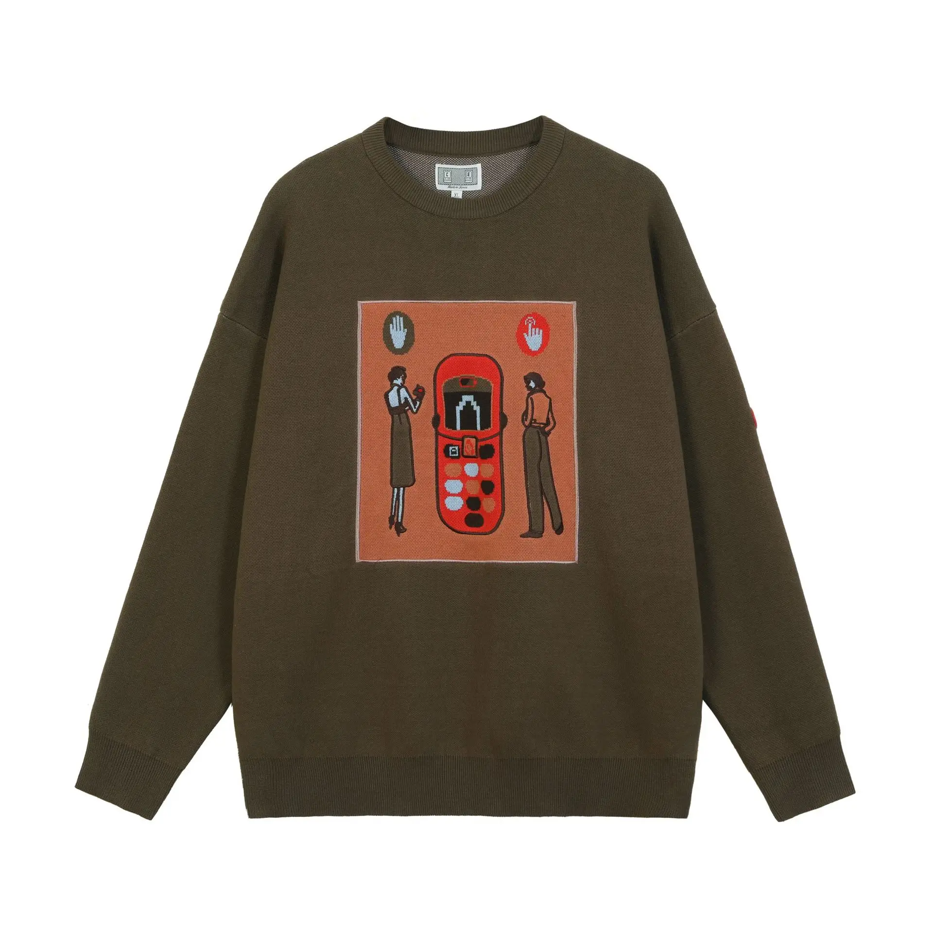 

New 22 Men Luxury gentleman Classic Phone CAVEMPT C.E Knit Casual Sweaters pullovers Asian Plug Size High quality Drake #A621