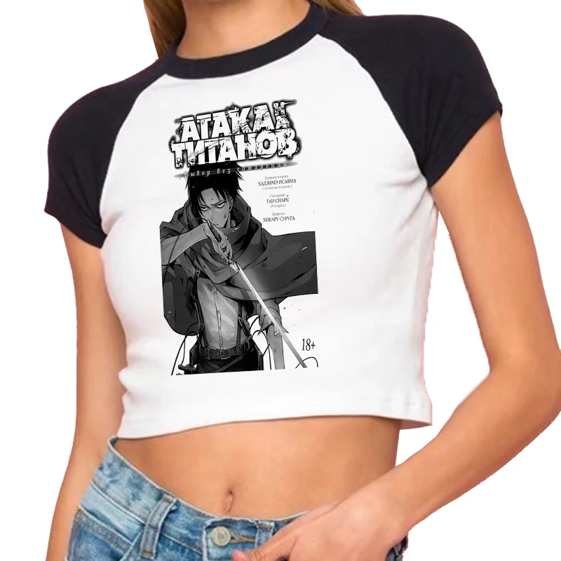 

Tokyo Attack On Titan Shingeki No Kyojin Tshirt Women 2022 Summer Vintage Harajuku Ulzzang Crop Top Tees T Shirt Aesthetic Y2k