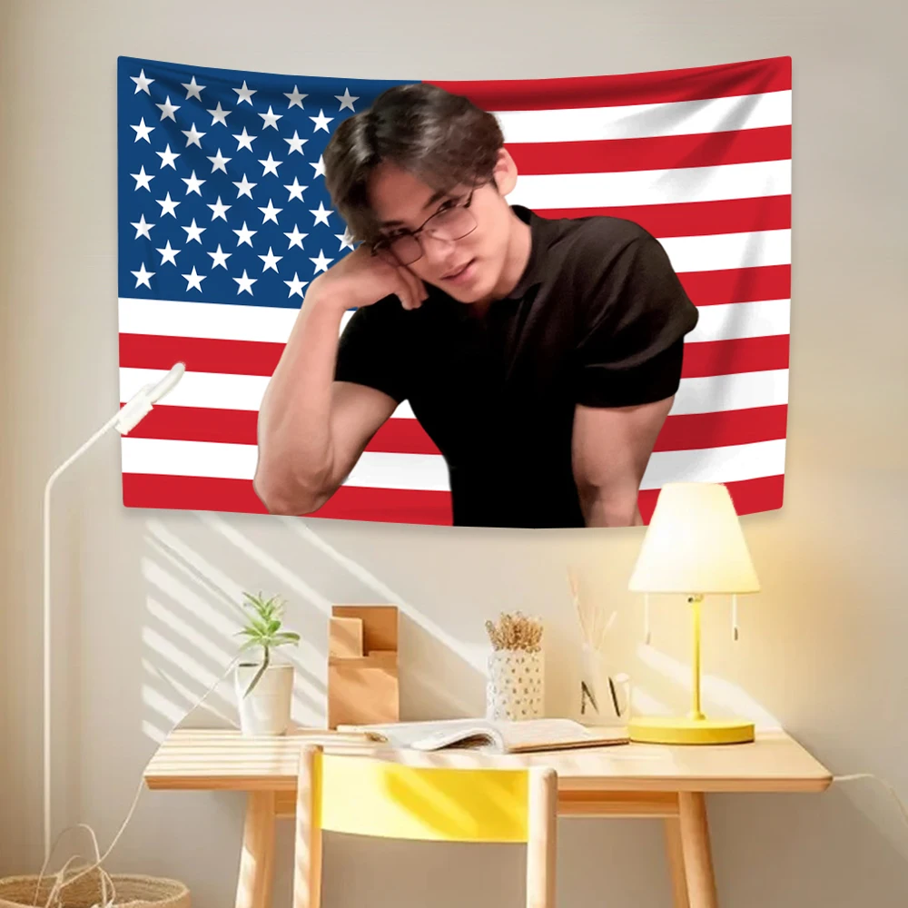 

Гобелен Mingyus Kpop Boy Group, домашний декор, настенный подвесной фон для спальни, вечеринки, ткань, концертный баннер, одеяло для дивана