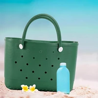 eva beach bags for women beach tote waterproof sandproof travel bags washable rubber handbag for boat pool sports gym