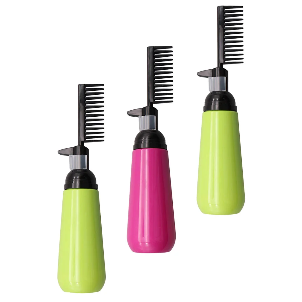 

3 Pcs Hair Oil Bottle Applicator Color Comb Dye Beauty Coloring Salon Modeling Root