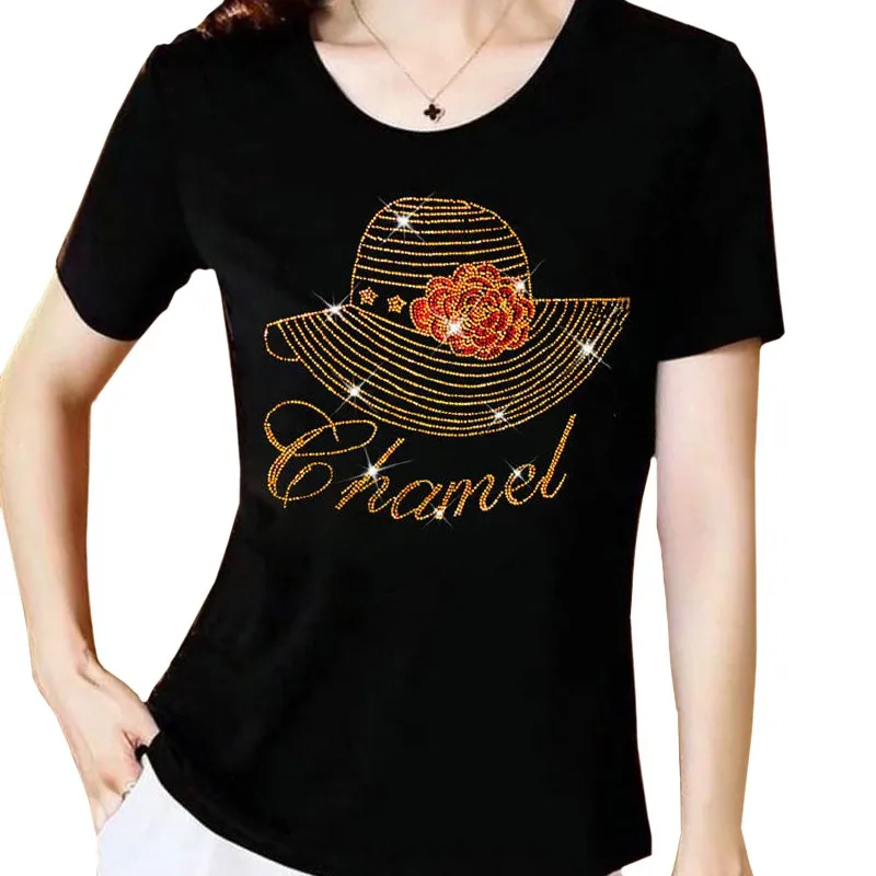 

Женская соломенная шляпа в стиле Харадзюку, Повседневная Приталенная футболка с изображением бусин и роз, топы с изображением бабочек, стрекоз, перьев