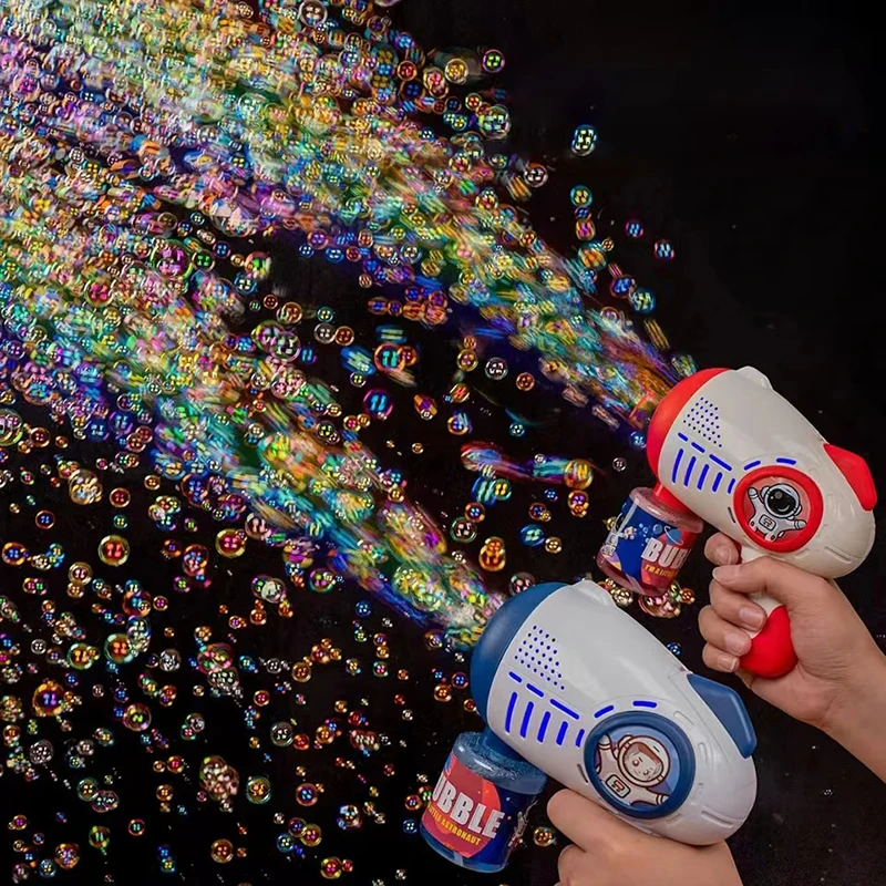 

Space Bubble Gun Automatic Soap Rocket Bubble Maker Baby Bath Toys Bubble Machine Outdoor Party Summer Water Toy for Children