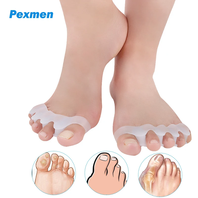 

Pexmen 2Pcs Gel Toe Separators Restore Toes to Their Original Shape Toes Corrector Spacers for Bunions Overlapping and Blisters