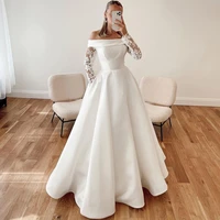 eightree formal wedding dresses off shoulder applique bride dress 2022 a line princess wedding evening prom ball gowns plus size