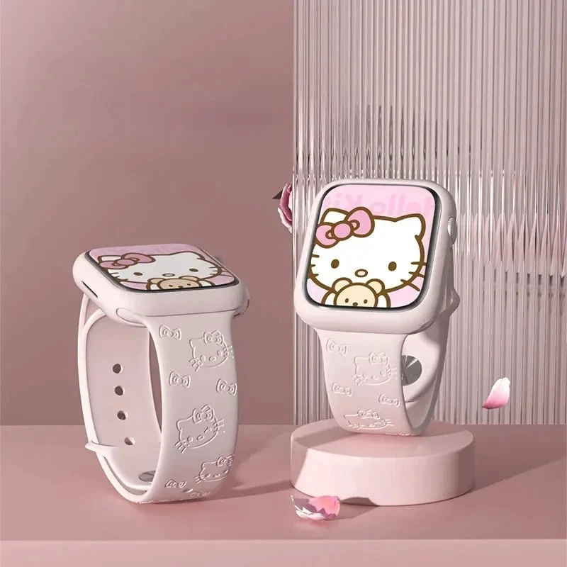 Рисунок Hellokitty подходит для Apple Iwatch Watch 9876543se лазерная гравировка модный брендовый
