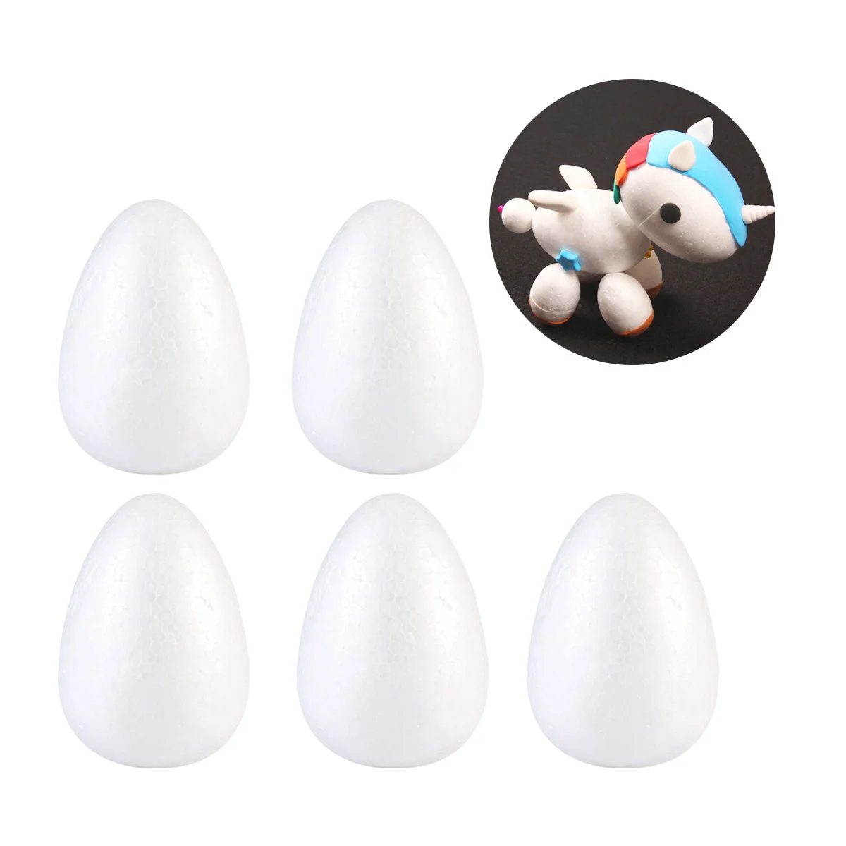 

Foam Eggs Easter Egg Craft Diy White Crafts Polystyrene Painting Bunny Smooth Decoration Party Shape Decor Ornaments Shapes