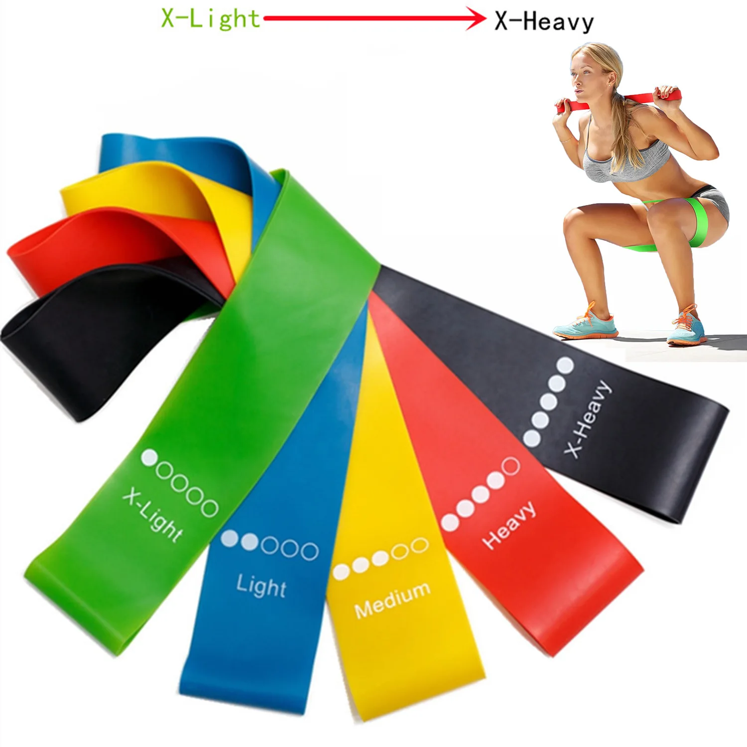 Yoga Elastic Bands Bodybuilding Resistance Bands Set Crossfi