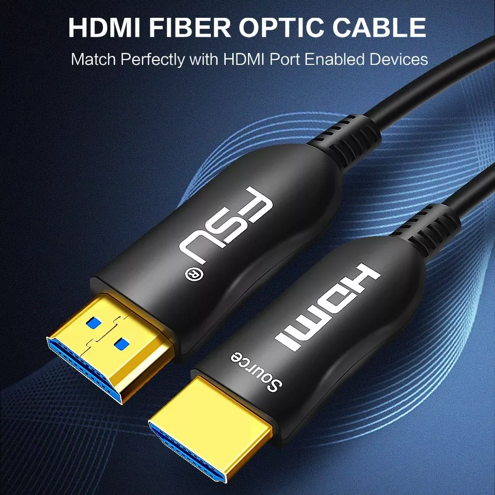 

HDMI Cable Optical Fiber HDMI 2.0 Cable 4K 60HZ High Speed HDMI Cable For HDR TV Projector 5m 10m 15M 20m 30m 40m 50m 100m 150m