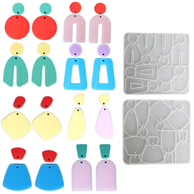 

Геометрические формы для смолы для серег, нестандартная силиконовая форма для изготовления ювелирных изделий из эпоксидной формы