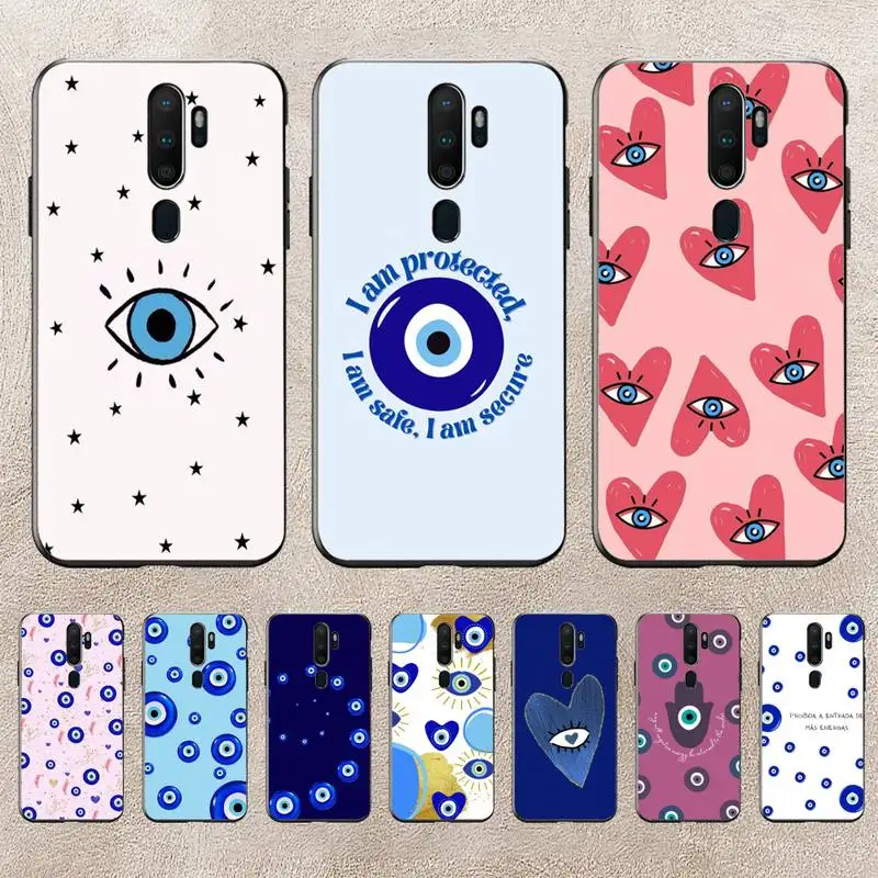 

Turkish Lucky Blue Evil Eye Abstract Phone Case For Redmi 9A 8A 6A Note 9 8 10 11S 8T Pro K20 K30 K40 Pro PocoF3 Note11 5G Case