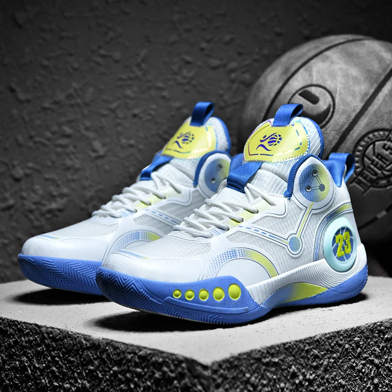 Basketball Shoes Men High Top Breathable Sneakers Men Outdoor Non-Slip Athletic Fashion Tennis Sport Shoes Male Zapatillas Black