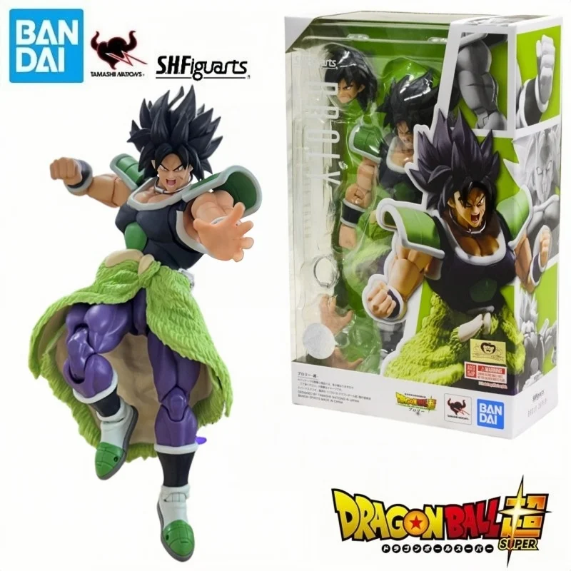 

Bandai Genuine Shf Limited Dragon Ball Supe Z Broly Joints Movable Model Dolls Action Figure Collectible Hand-made Gift Toys