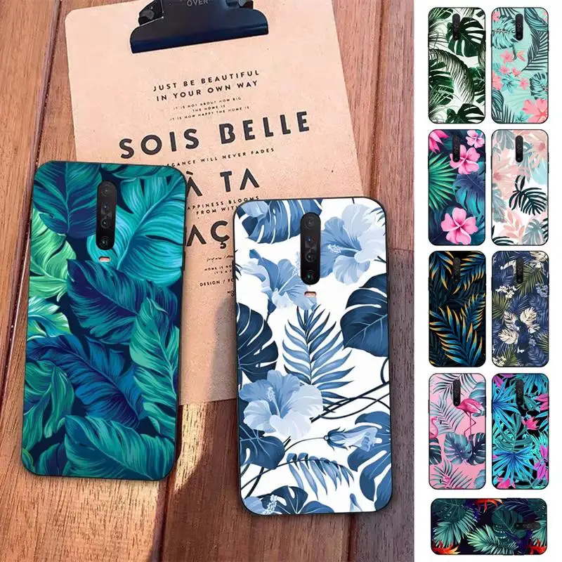 

Palm Tree Leaves Phone Case for Redmi 5 6 7 8 9 A 5plus K20 4X S2 GO 6 K30 pro