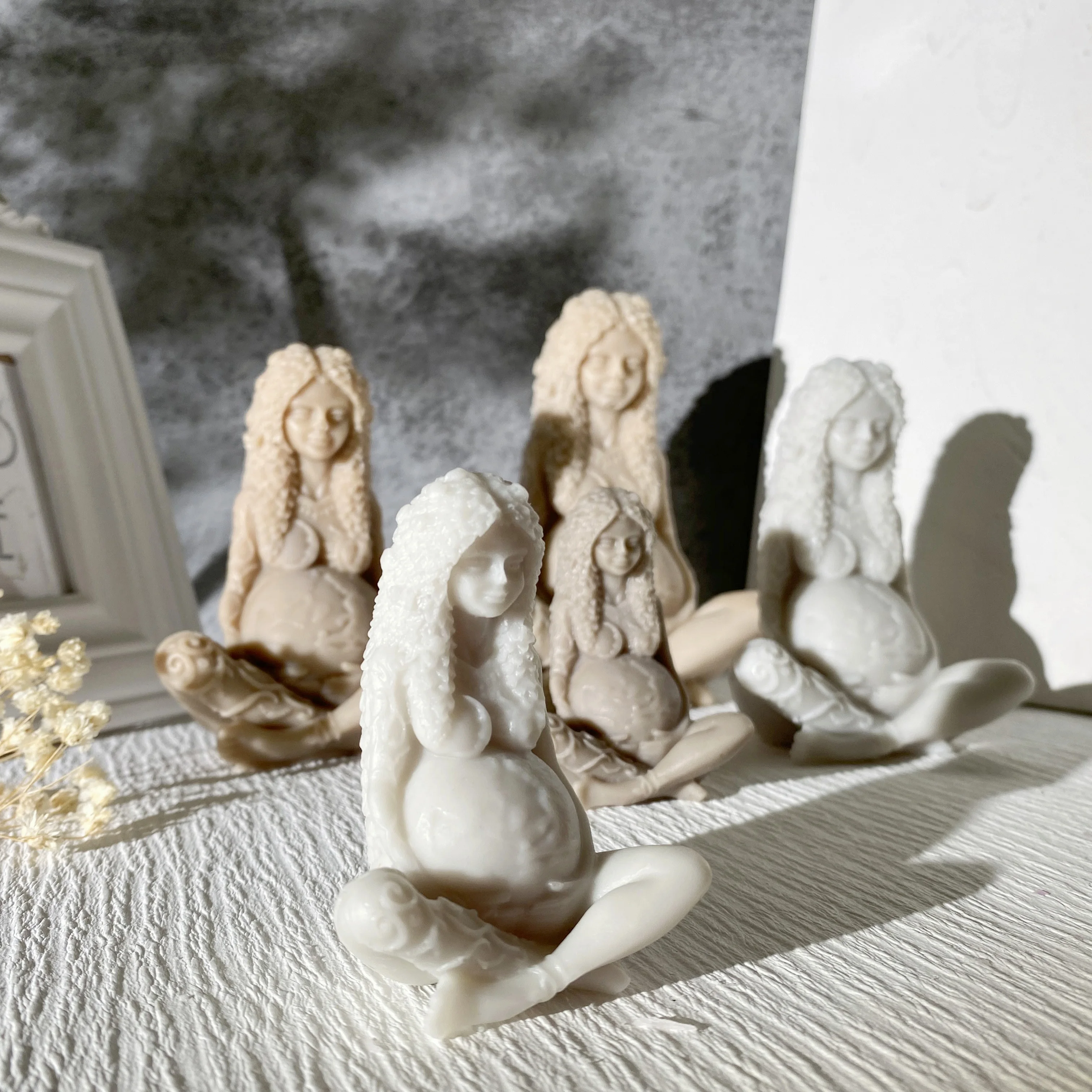 

3d Mother Earth Goddess Art Statue Make Tools Silicone Mold Greece Mythic Gaia Candle Making Supplies Gypsumr Soy Wax Home Deco