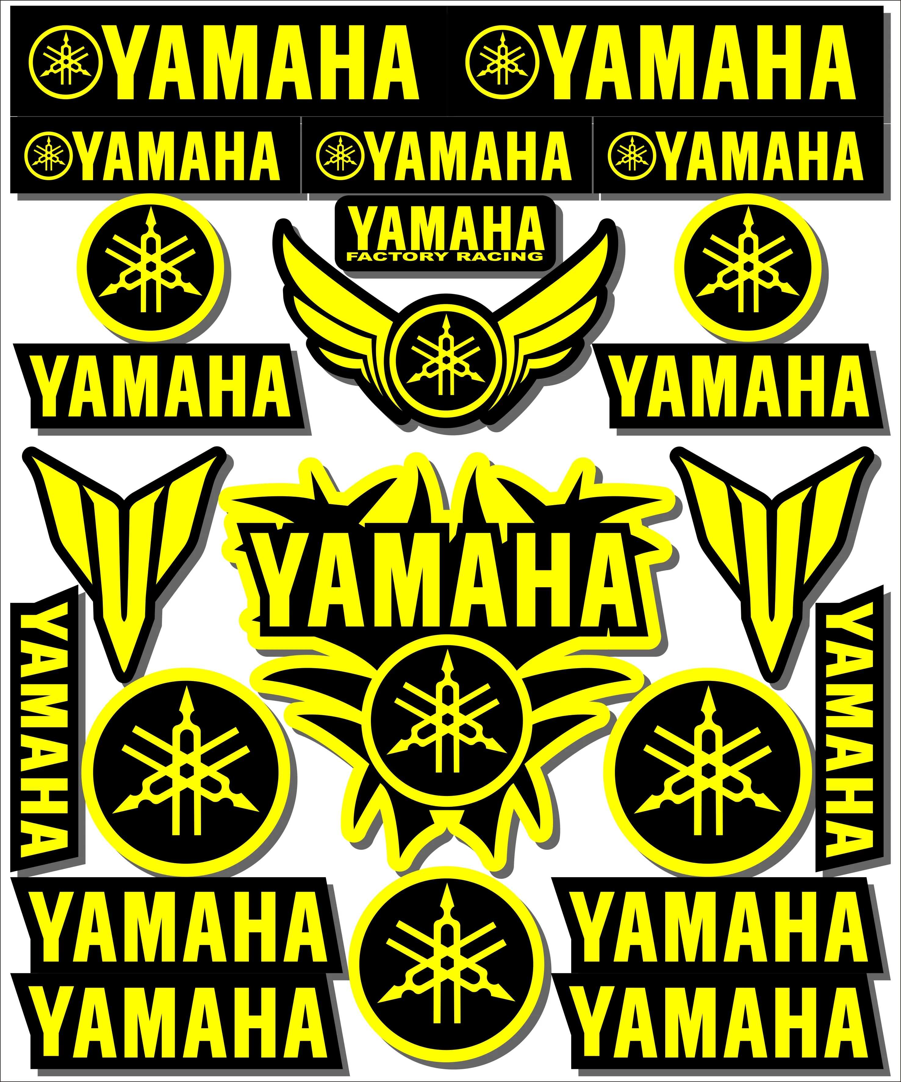 Набор наклеек Yamaha с отражающим логотипом для бака мотоцикла Yzf R1 Nmax Tracer Fz6 Raptor R15 Wr450f Mt 125 07 on.