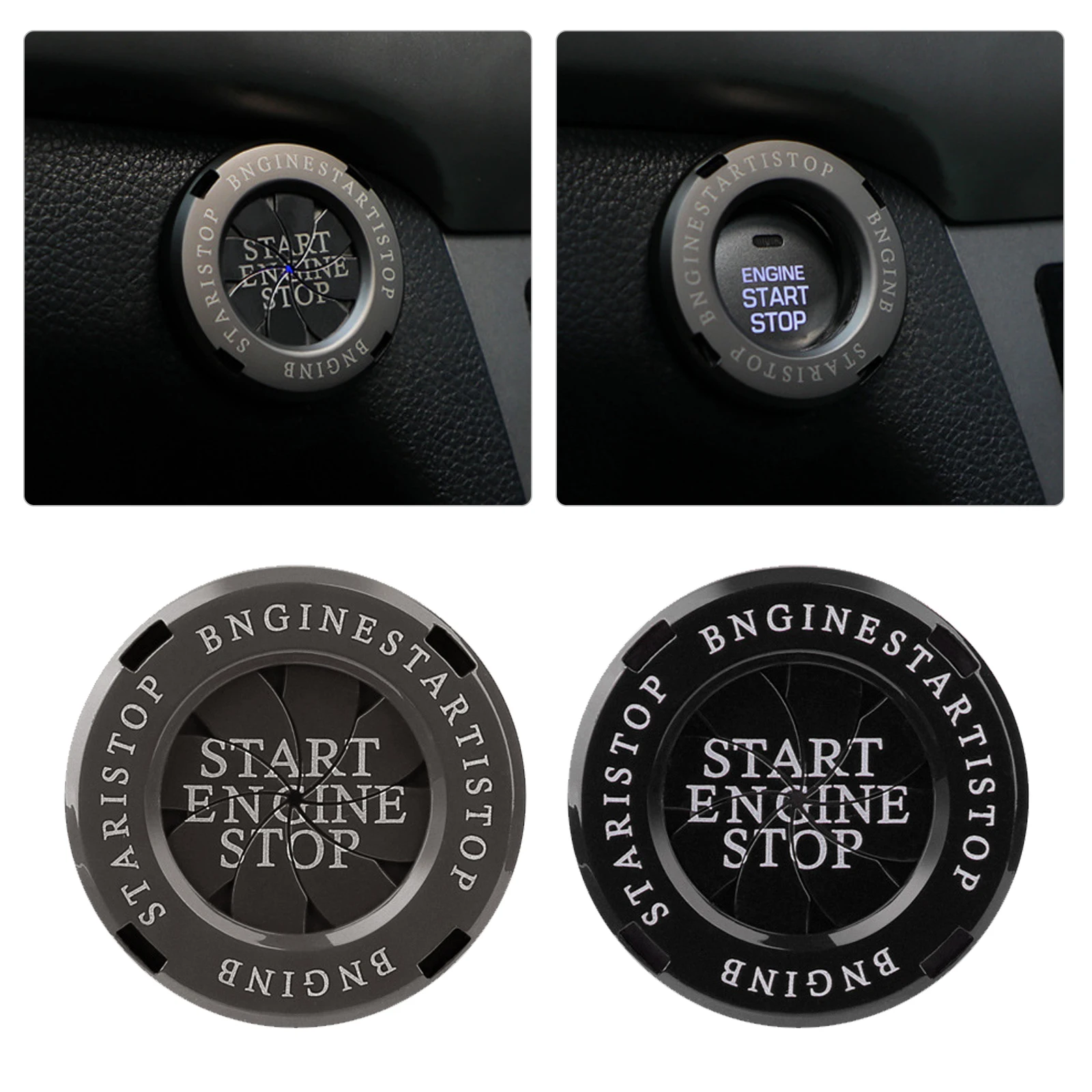 

Car Engine Start Stop Switch Button Cover Decorative Cap Auto Accessories Push Button Sticky Cover Car Interior Car-Styling 2022