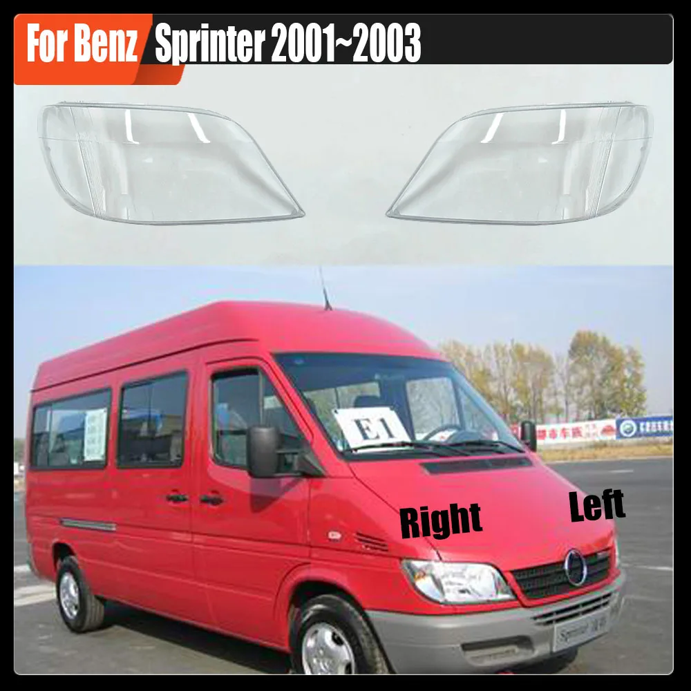 For Benz Sprinter 2001~2003 Car Front Headlight Lens Cover Auto Shell Headlamp Lampshade glass Lampcover Head lamp light cover