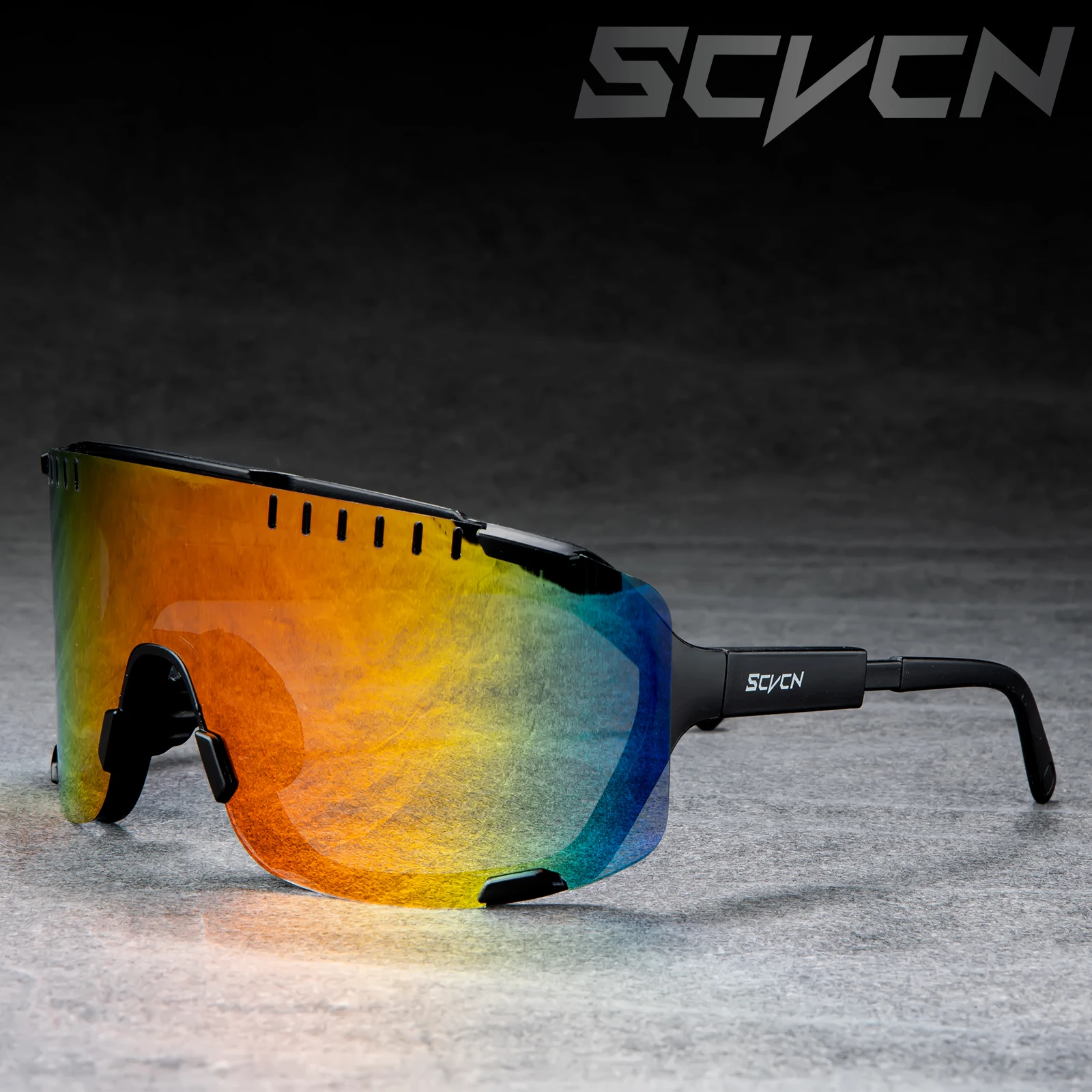  SCVCN Photochromic Sunglasses for Men Cycling Glasses Mountain Bike Road Bicycle Eyewear Pock Cycle Goggles UV400 Polarized MTB