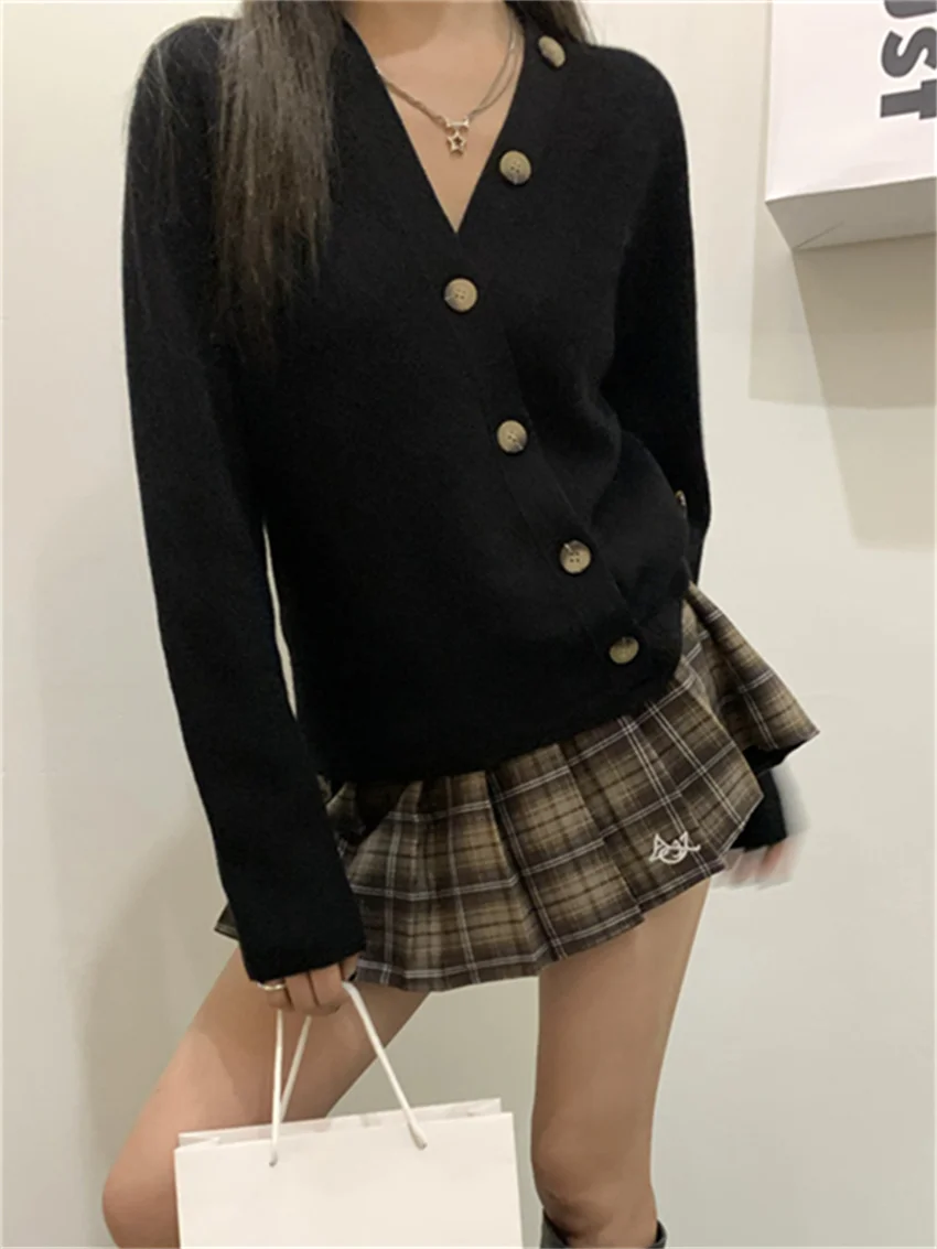 Alien Kitty 2023 осенние однотонные пальто тонкие женские удобные универсальные