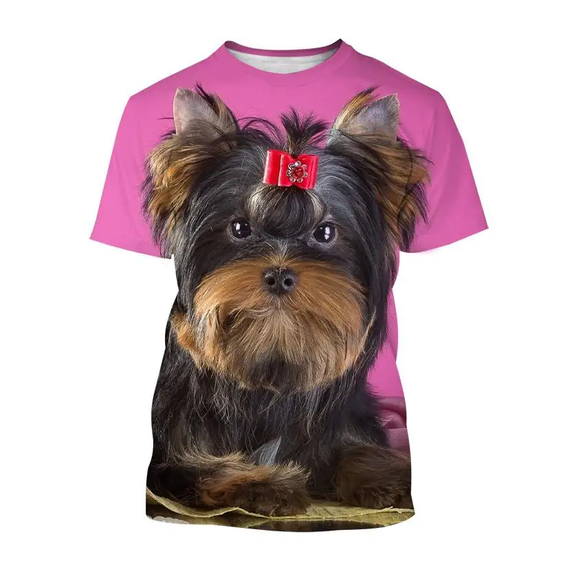 

2022 Summer Sports Breathable Top New Cute Animal Pet Dog Australian Hound 3D-printed Men's Women's Children's Casual T-shirt