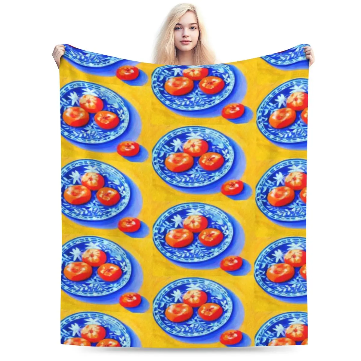 Мандарины ультрамягкое одеяло из микрофлиса