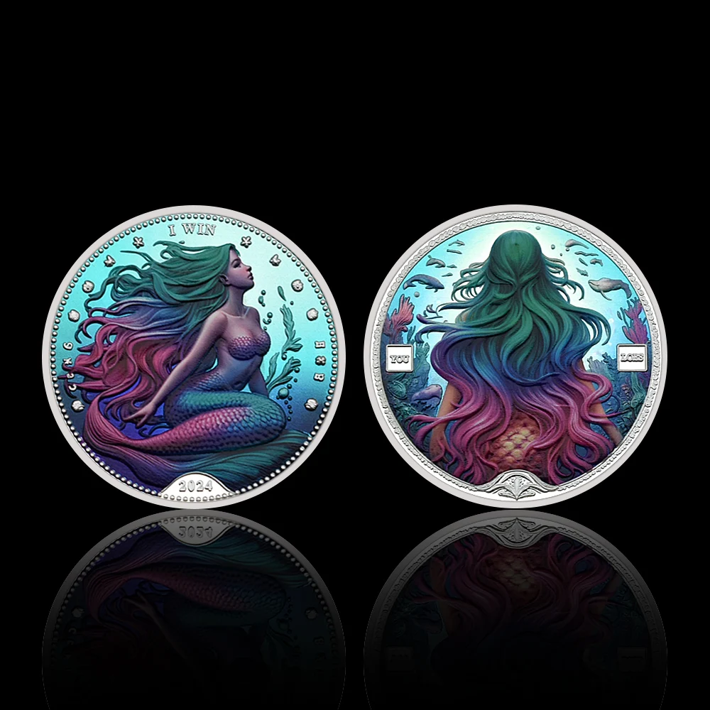 

Набор из 4 монет-вызовов "Русалка принцесса"